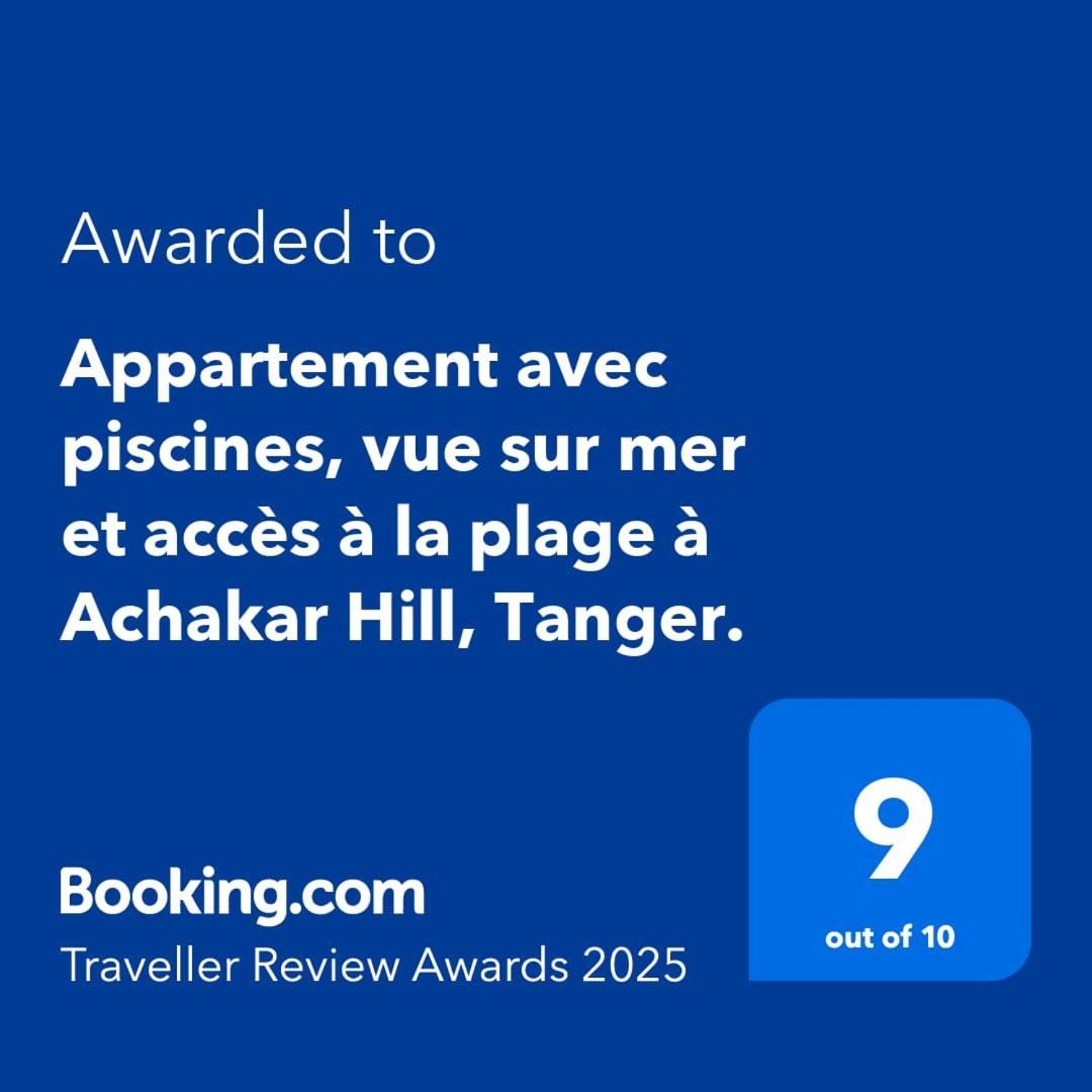 Appartement Avec Piscines, Vue Sur Mer Et Acces A La Plage A Achakar Hill, Tanger. Екстер'єр фото